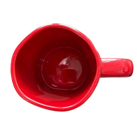 Rae Dunn Christmas Mug Red Ho Ho Ho Santa Words Magenta 16 oz Artisan Co - Picture 5 of 11